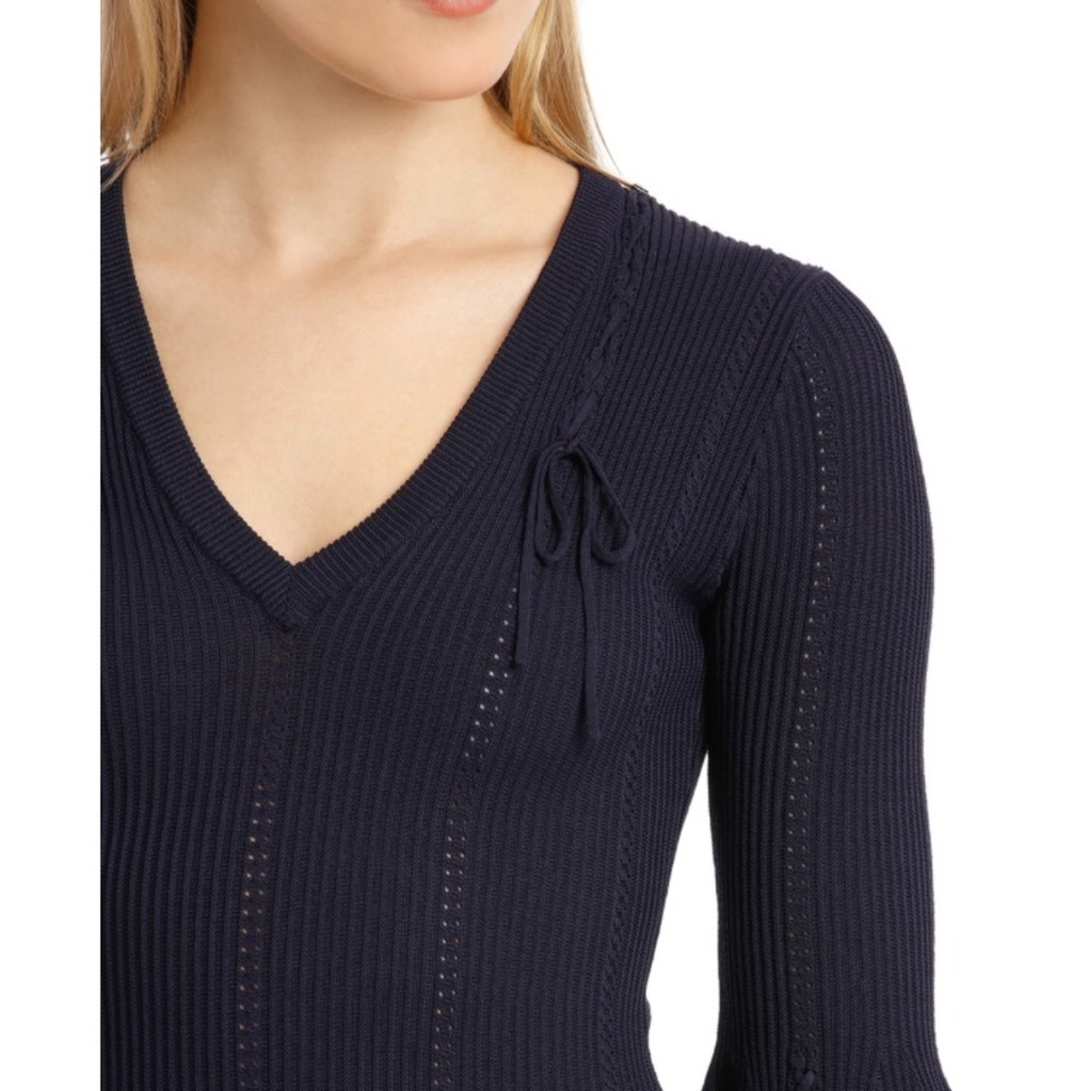 Authentic Jonathan Simkhai Linked Rib V Neck Dress - image 4